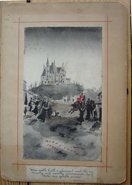 Craigdarroch Christmas card, 1894